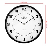 Nástenné hodiny MPM, 4206 retro biela